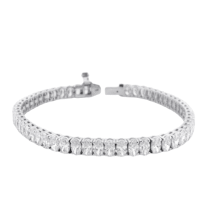 Women’s 10.08ct Diamond Tennis Bracelet – 14K White Gold, 40 Round Diamonds, VS1 Clarity