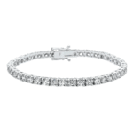 Women’s 10.08ct Diamond Tennis Bracelet – 14K White Gold, 40 Round Diamonds, VS1 Clarity - Image 4