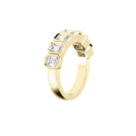 Hannah Bezel Set Oval Diamond Half Eternity Wedding Ring – 1.5 Carat Gold - Image 3